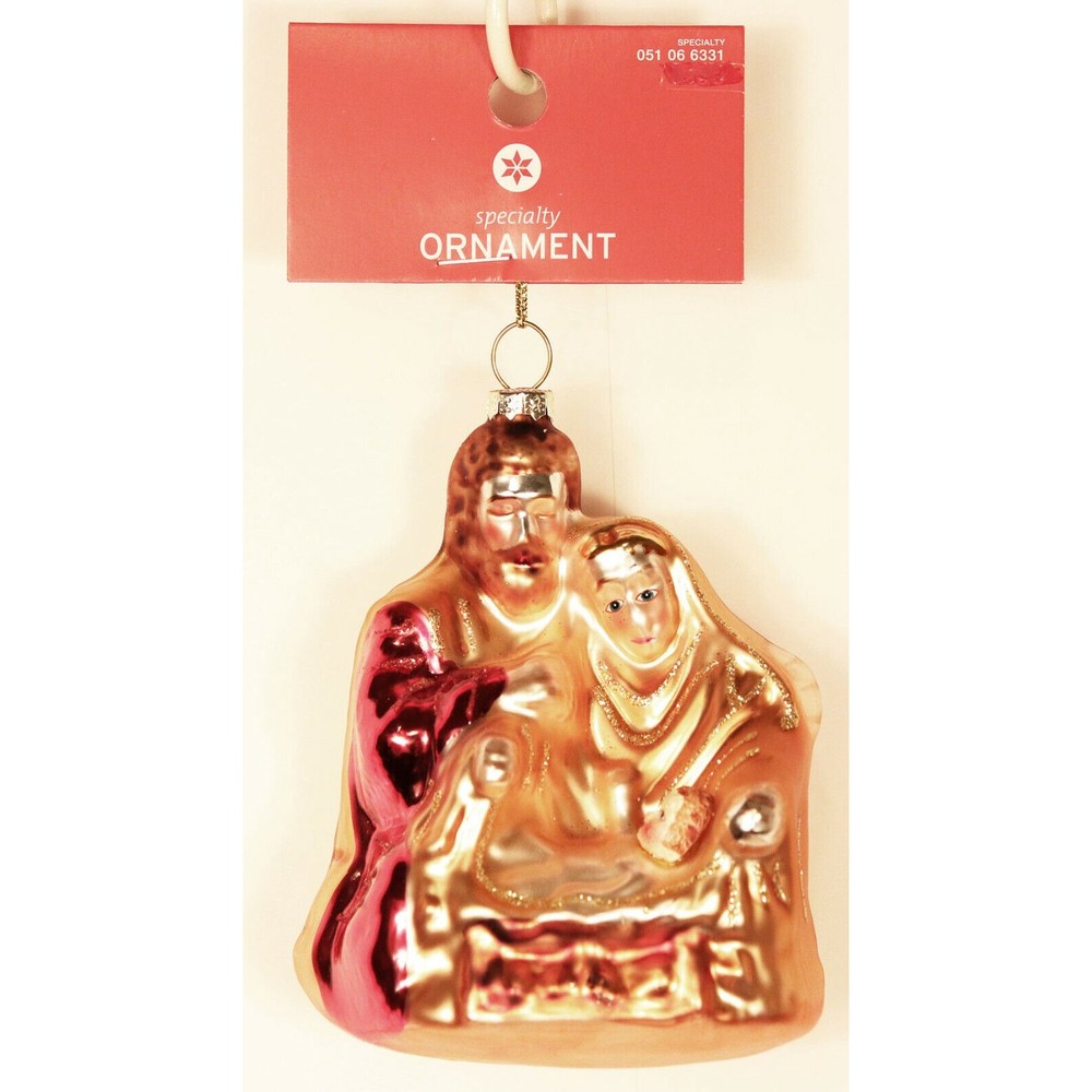 Target Glass Nativity Scene Ornament 4.5" Mary Joseph Baby Jesus Christmas NEW